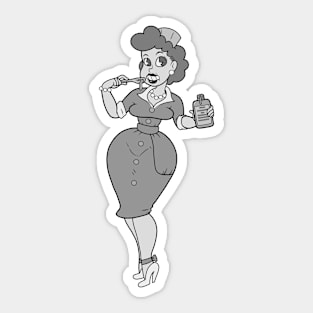 Vitameatavegamin Girl in B&W Sticker